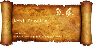 Wohl Gizella névjegykártya